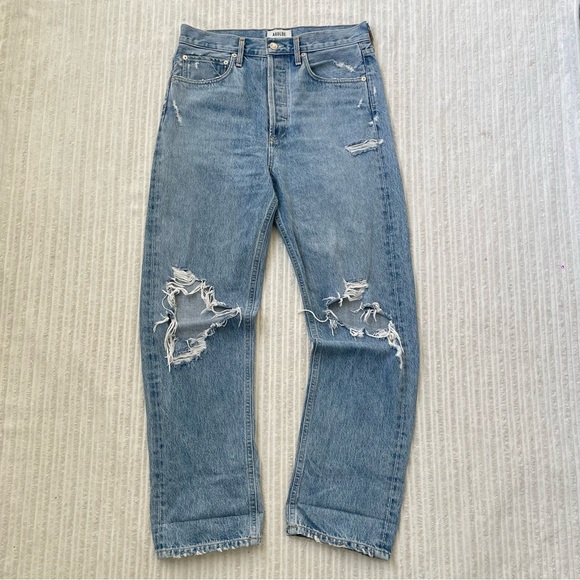 AGOLDE 90's Mid Rise Loose Fit Organic Cotton Jeans - Picture 2 of 9